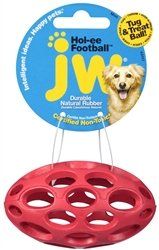 JW PET HOL-EE FOOTBALL (Color: Red, Sizes: Mini)