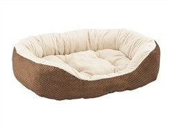 Ethical Pet Checkerboard Napper Cuddler 31" Chocolate (Color: Chocolate)