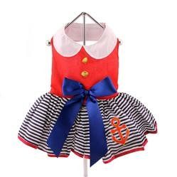 Sailor Girl Dress with Matching Leash (Size: XS)