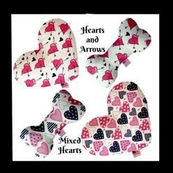 Dog Toys- Mixed Hearts (Names: Bone, Sizes: 6")