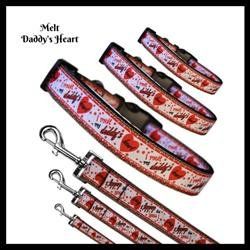 Melt Daddy's Heart Nylon Pet Collars and Leashes-Assorted Sizes (Size: XS Collar)