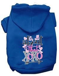 Its all about that XOXO Screen Print Pet Hoodies-Assorted Colors and Sizes (Color: Blue, Size: XS)