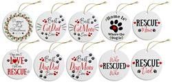 Round Ornaments - Assorted (Names: "PUPPY'S FIRST CHRISTMAS")