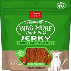 Cloud Star Wagmore Dog Jerky- Grain Free -10OZ-Assorted Flavors (Names: Chicken with Sweet Potato, Sizes: 10 OZ.)