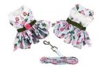 Rose Dress with D-Ring and Matching Leash-Two colors