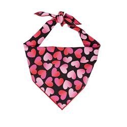 Red And Pink Hearts Dog Bandana (Size: XS)