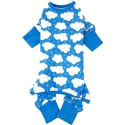 Cuddle Pup Dog Pajamas - Fluffy Clouds (Color: Blue, Size: XS)