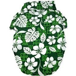 Hawaiian Camp Shirt - Tropical Green (Size: XXS)
