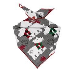 Polar Bear Bandana-Flannel (Size: XS)