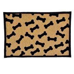 Loving Pets Fashion Dog Mat -Dancing Bone-Different Colors (Color: Tan/Black)