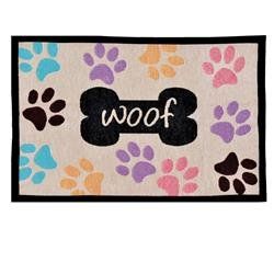 Loving Pets Fashion Mat Woof-Different Designs (Color: Multicolor)