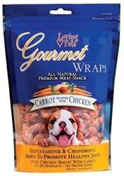 Loving Pets Gourmet Wraps Carrot Wrapped with Chicken Dog Treat -6 oz (Sizes: 6 OZ.)