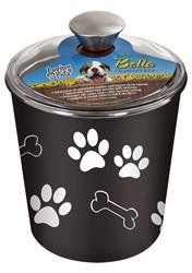 Loving Pets Treat Canister Paw Print & Bone-Different Colors (Color: Espresso)