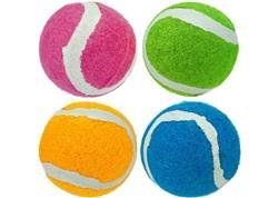 MultiPet Squeaky Tennis Balls 4pk- 2 in (Sizes: 2")