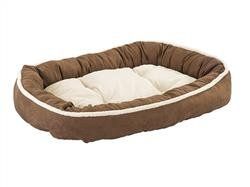 Spot Ethical Pet Shearling Oval Cuddler 31 Inch Chocolate (Color: Chocolate)
