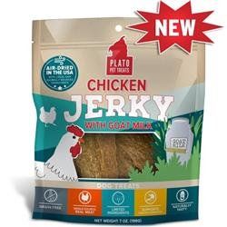 Plato Dog Jerky Chicken With Goat's Milk-Different Sizes (Sizes: 7 OZ)