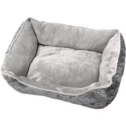 Cosmo Velvet Step In- Dog Bed -Gray-Different Sizes (Sizes: 20")
