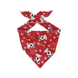 Christmas Holiday Bandana-Red Flannel-Holiday Pup (Size: XS)