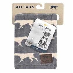 Tall Tails Dog Icon Blanket Charcoal-Different Sizes (Sizes: 20X30)