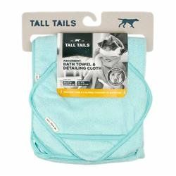 Tall Tails Dog Towel- w-Detailer (Color: Blue)