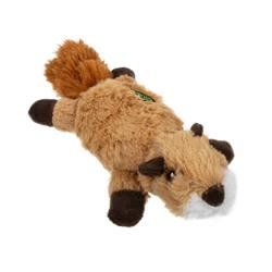 GoDog Flatz Squirrel Squeaky Plush Flattie Dog Toy (Names: Squirrel)