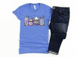 DOG GROOMER Printed T-shirt - Assorted colors and sizes (Color: Heather Columbia Blue, Size: XS)