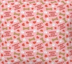 Valentines Day Bandana | Worlds Best Kisser -FABRIC ON THE WAY! (Size: XS)