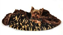 Camo Print Cuddle Blanket with Brown Ruffle Trim- Assorted sizes (Sizes: 1/2 Blanket-30x36)