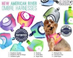 American River Ombre Choke Free Harnesses-Assorted Colors and Sizes (Color: Raspberry Sundae, Size: XS)