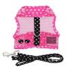Cool Mesh Dog Harness Under the Sea - Sunglasses Pink and Black Polka Dot