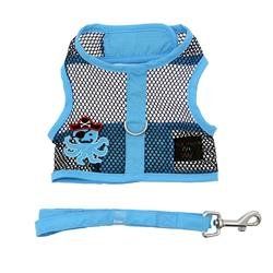 Cool Mesh Dog Harness Under the Sea Collection - Pirate Octopus Blue and Black (Size: XS)