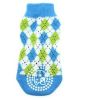 Non-Skid Dog Socks - Blue and Green Argyle-Assorted Sizes