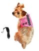 Cool Mesh Dog Harness Under the Sea - Sunglasses Pink and Black Polka Dot
