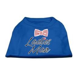 Ladies Man Screen Print Dog Shirt - Assorted Colors and Sizes (Color: Blue, Size: XS)