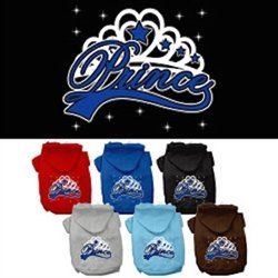 "I'm a Prince" Screen Print Pet Hoodies-Assorted Colors and Sizes (Color: Red, Size: XS)
