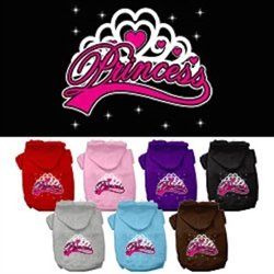 "I'm a Princess" Screen Print Pet Hoodies-Assorted Colors and Sizes (Color: Red, Size: XS)