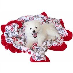 Luxurious Plush Blanket Red Snowflake-Assorted Sizes (Sizes: Carrier)