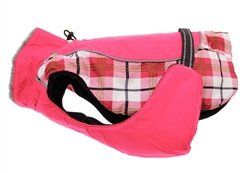 Alpine All-Weather Dog Coat-Assorted Colors and Sizes (Color: Raspberry Plaid, Sizes: XS)