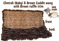 Sleepy Time Cuddle Blanket-Cheetah print-Assorted sizes (Sizes: 1/2 Blanket-30x36)