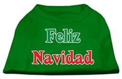 Feliz Navidad Screen Print Shirts-Assorted Colors and Sizes (Color: Emerald Green, Sizes: XS)