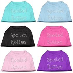 Spoiled Rotten Rhinestone Shirts-Assorted Colors and Sizes (Color: Aqua, Size: XS)