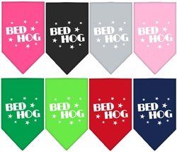 Bed Hog Screen Print Bandana- Assorted Colors (Color: Bright Pink, Size: S)